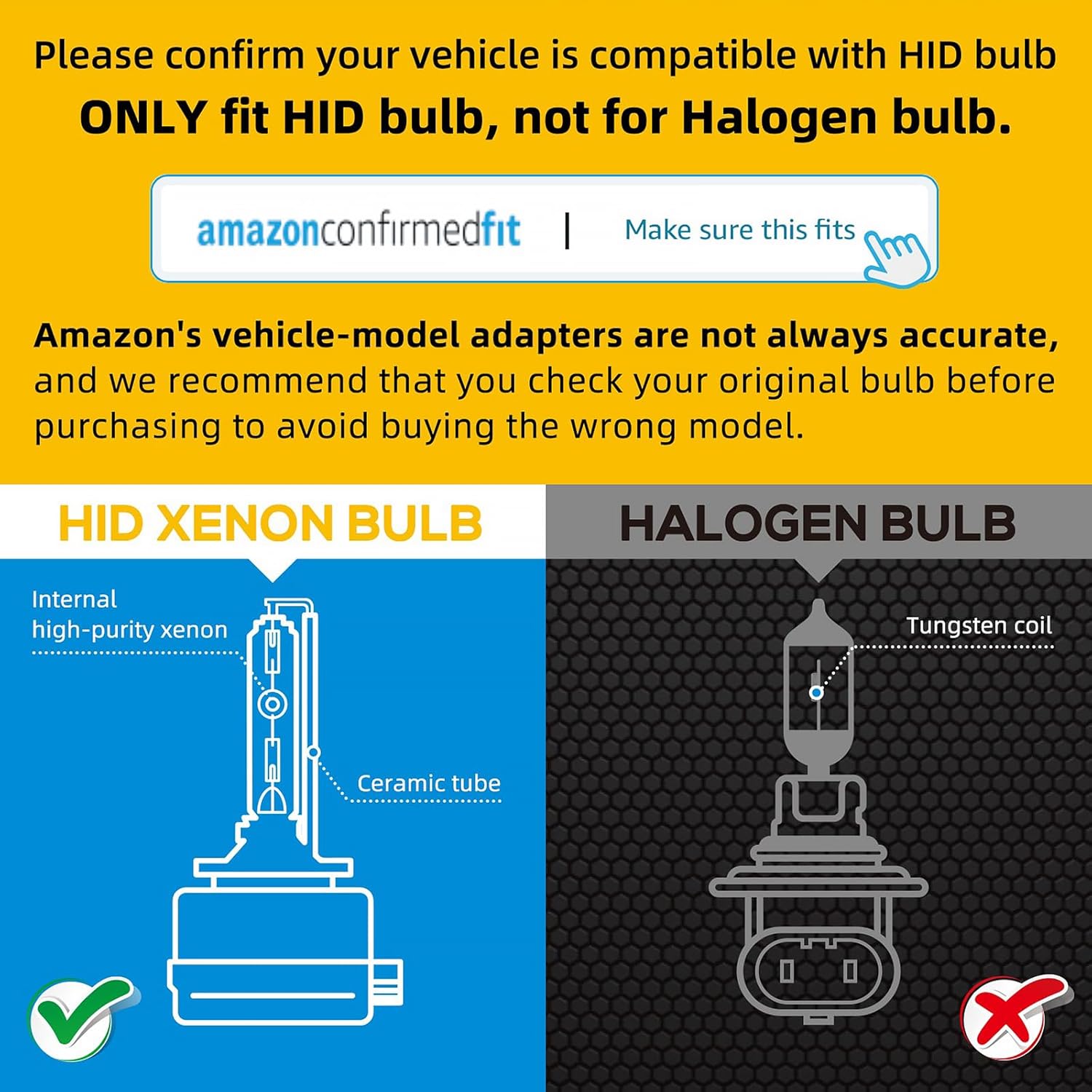 Thumbnail 5 de Sinoparcel D1S Xenon HID Bulb (35W, 8000K) – Pack of 2 for D1S/DS1 Replacement