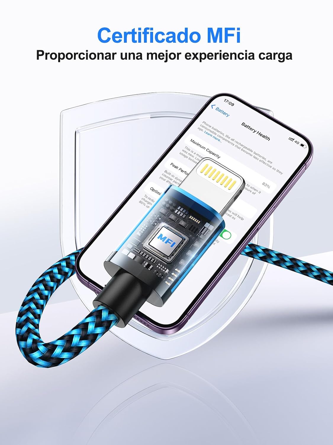 Detalle de Aioneus Cable iPhone 2M 3Pack Lightning MFi