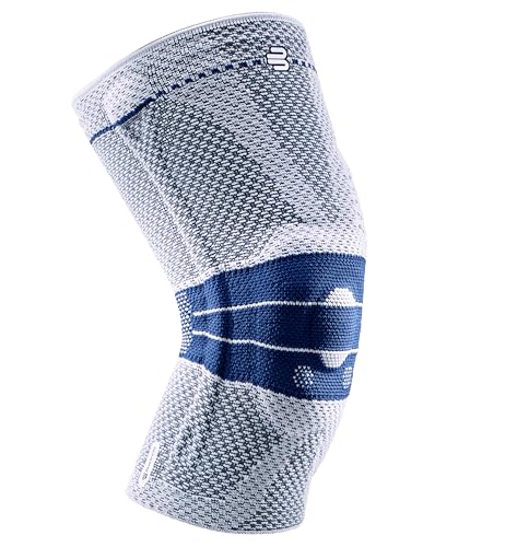 Detalle de Bauerfeind GenuTrain Right A3 Kniebandage (Titan, 5) – Unterstützung bei Gonarthrose und Instabilität