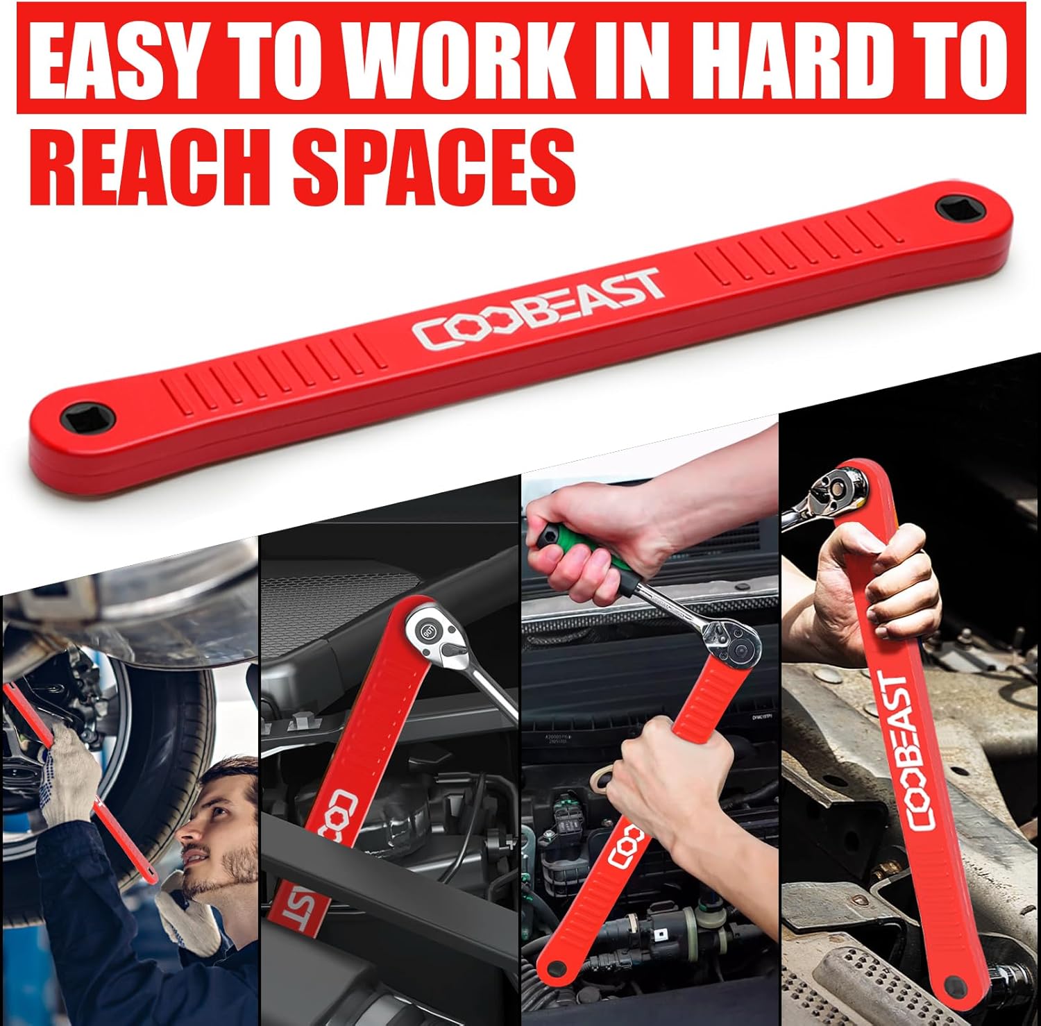 Thumbnail 6 de coobeast 3/8-Inch Offset Extension Wrench, Impact-Ready, 0° Swing