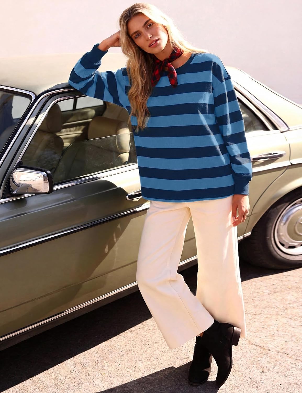 Detalle 2 de Sweatshirt Oversized Sweatshirt gestreift