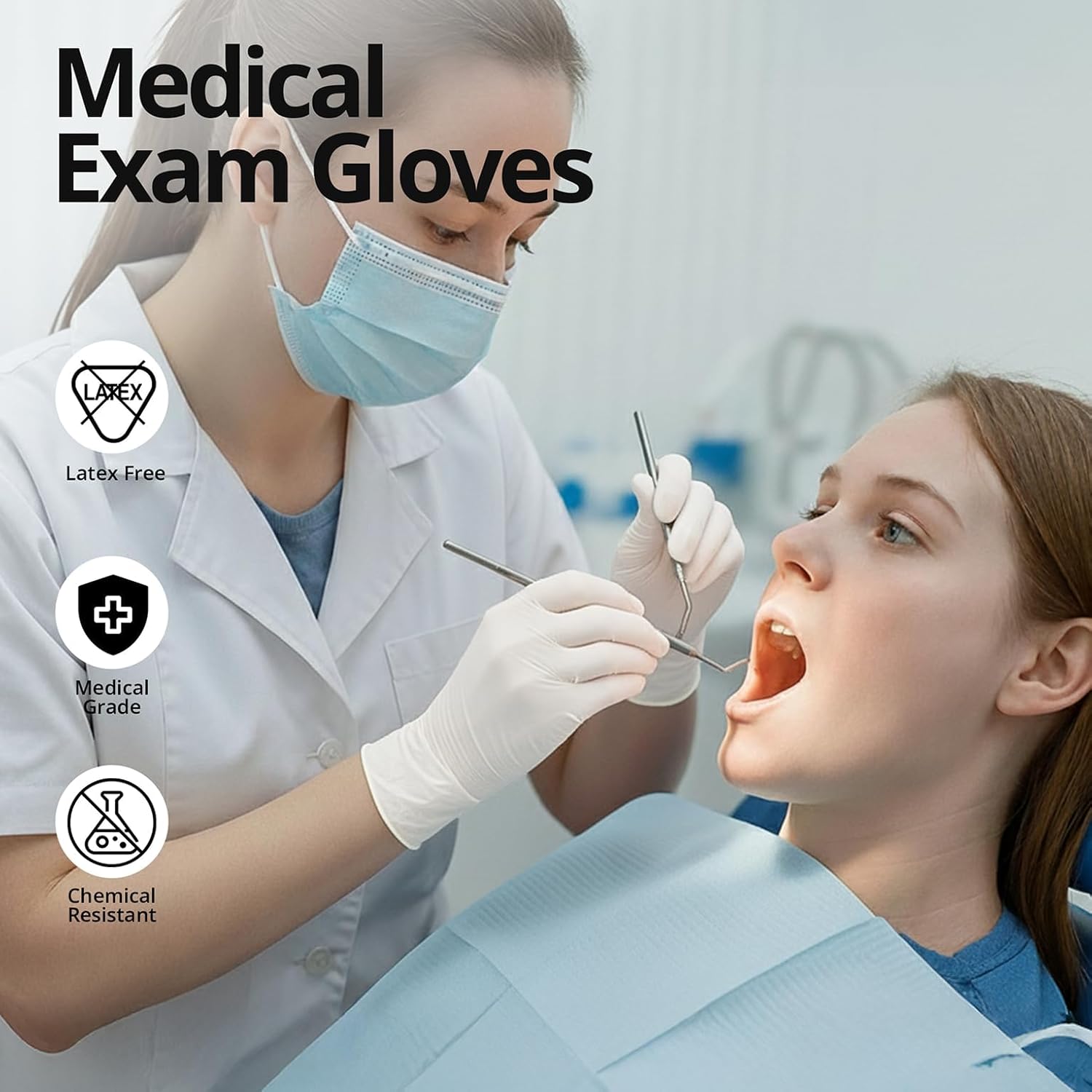 Detalle de SwiftGrip Nitrile Exam Gloves, Small