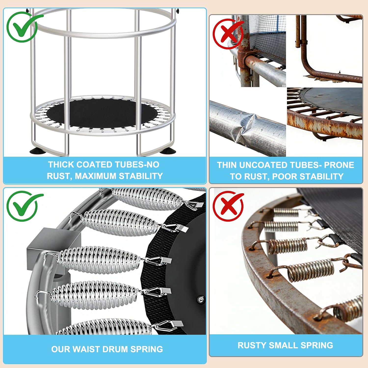 Thumbnail 2 de 55" Kids Trampoline: 5-in-1 Indoor/Outdoor with Adjustable Gym Bar & Toys