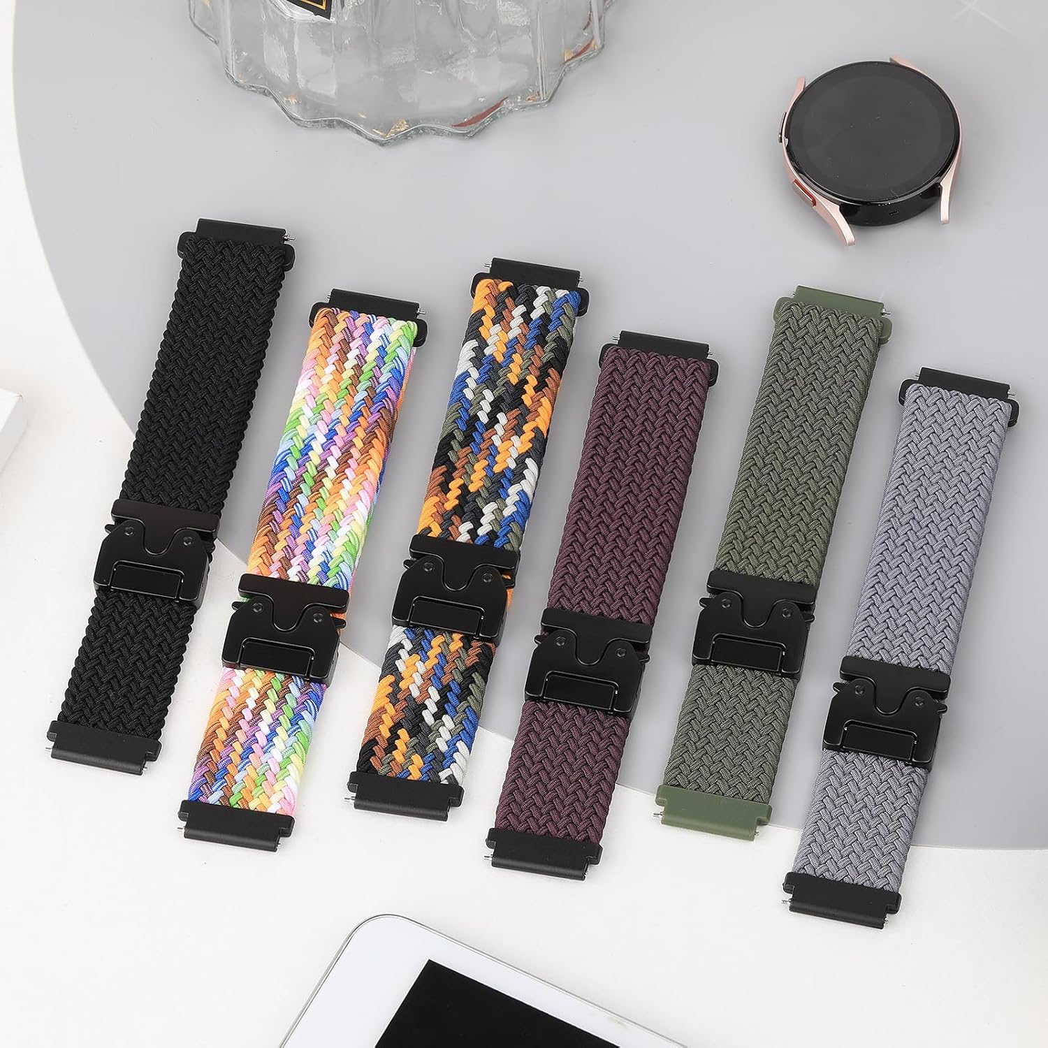Detalle de 20mm braided nylon watch strap
