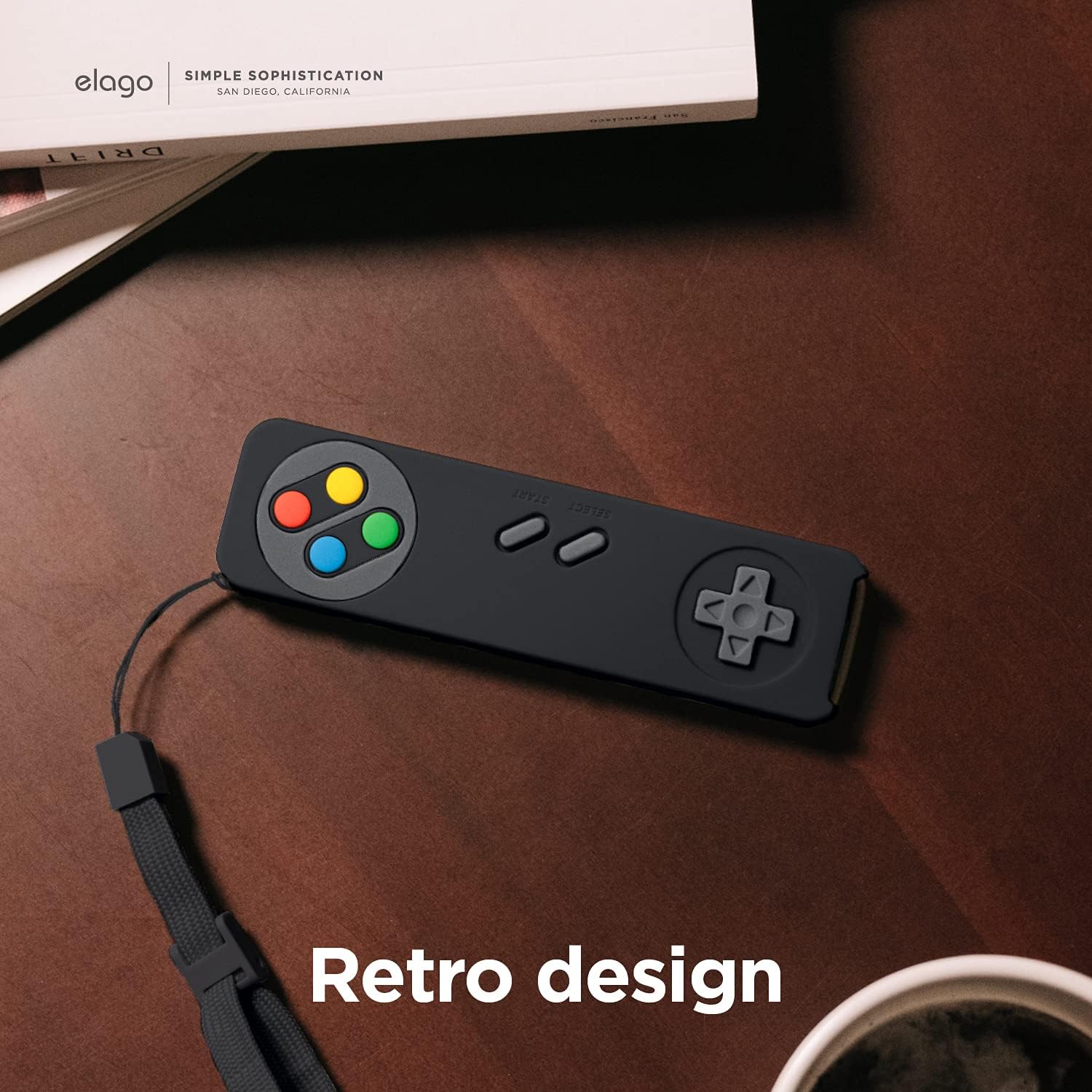 Thumbnail 2 de elago R4 Étui rétro en silicone pour Apple TV 4K Siri Remote 3e (2022) & 2e (2021) – noir