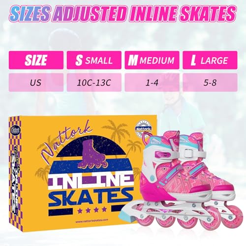 Detalle 2 de Nattork Adjustable Inline Skates with Light Up Wheels ⚙