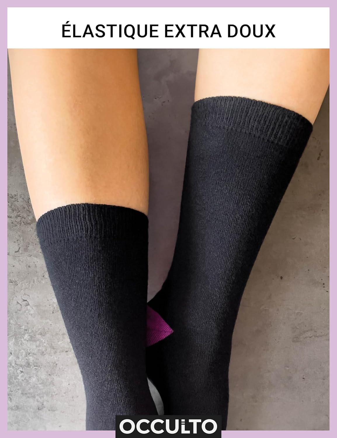 Detalle de Lot de 10 chaussettes femme longues en coton Gertrud