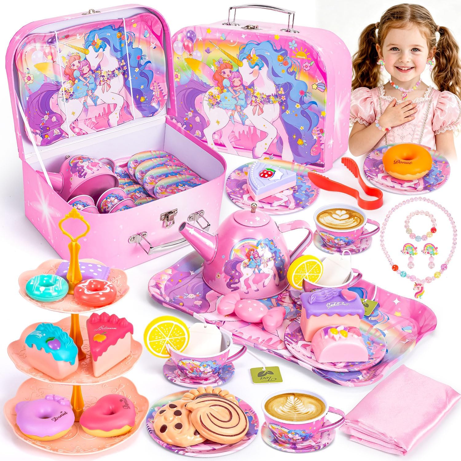 Unicorn Tea Party Set for Girls