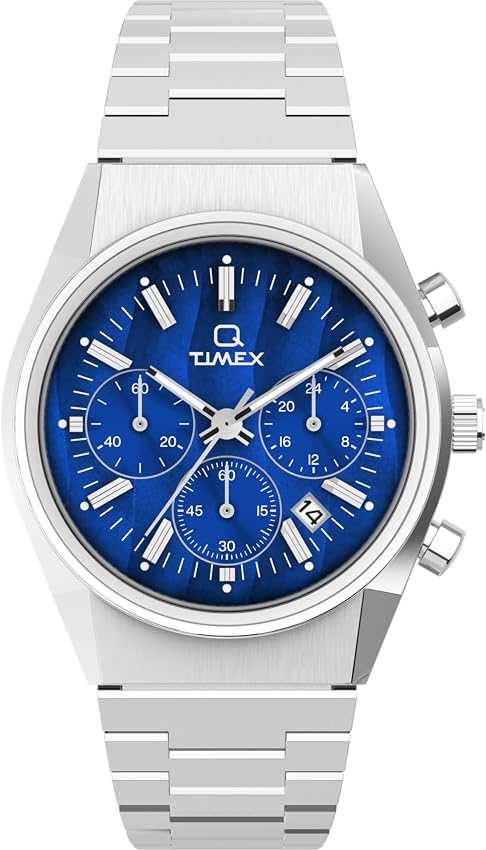 Thumbnail 6 de Timex Reloj Q Chronograph 40 mm, correa cuero azul