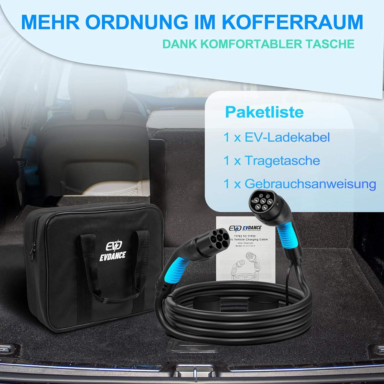 Thumbnail 5 de EVDANCE Typ 2 Ladekabel 11 kW 🔌