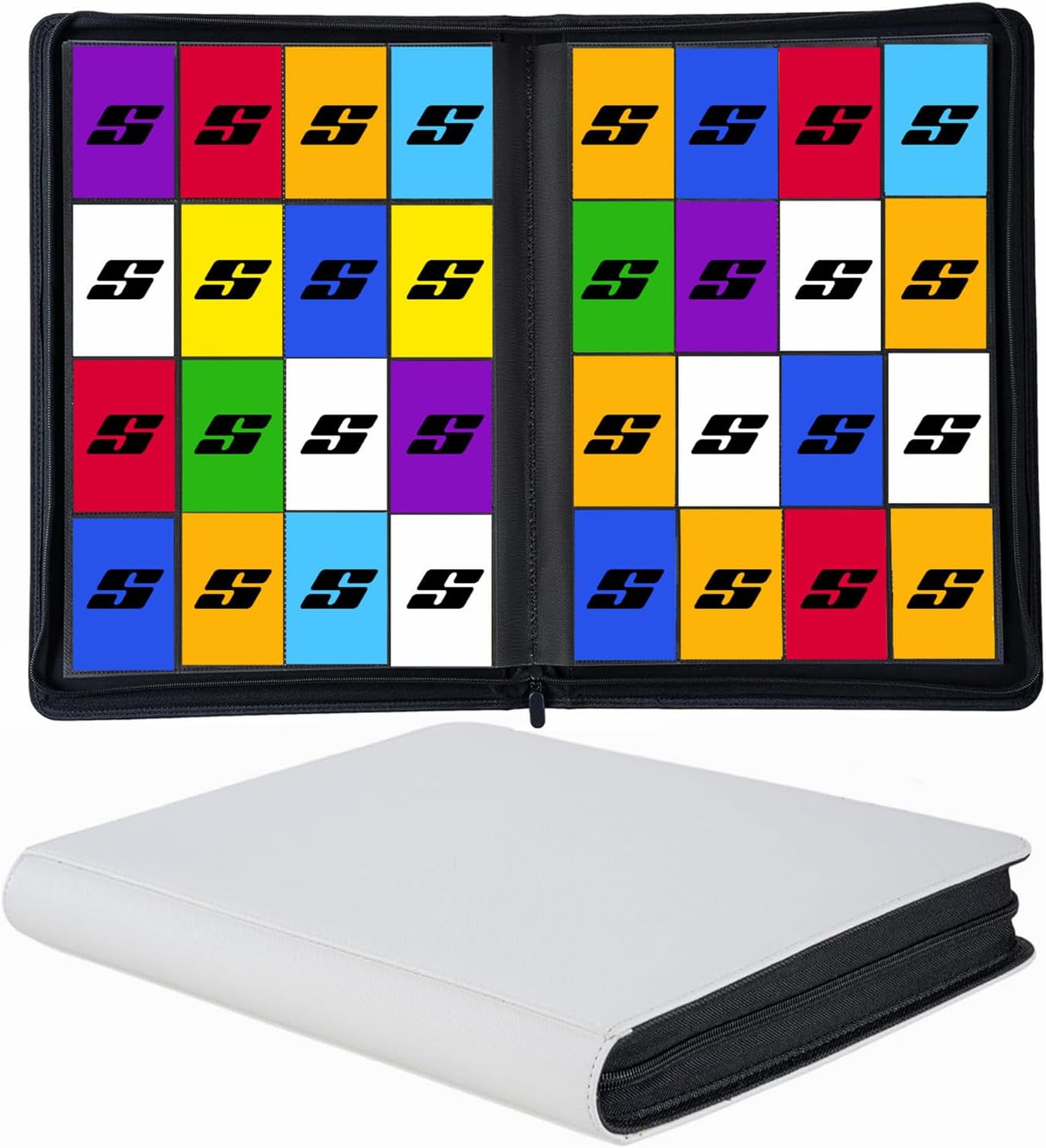 Detalle de 1000+ Pockets Ringless Trading Card Binder (16-Pocket Side Loading, White) for MTG, YuGiOh, TCG & Sports Cards