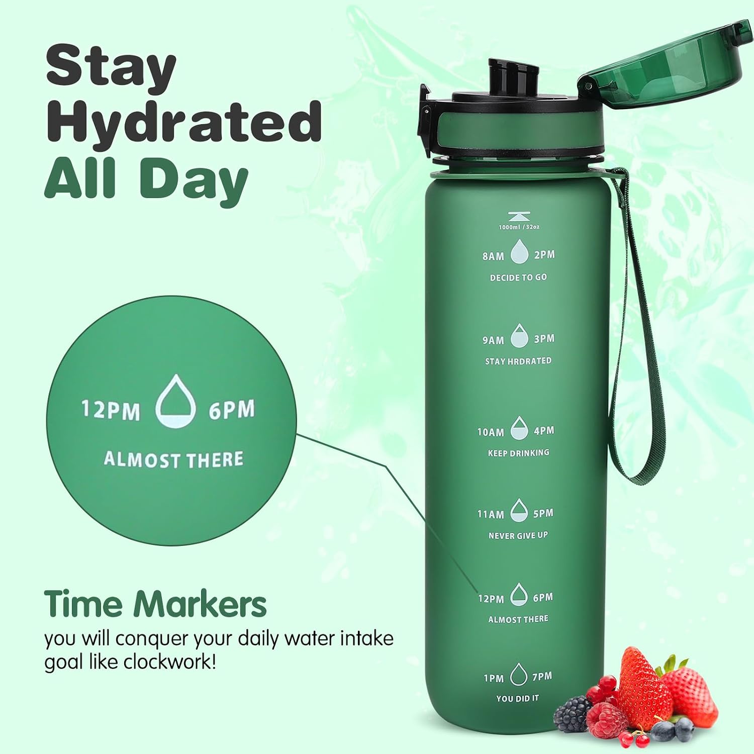 Detalle de Gobravio 1L BPA free sports bottle