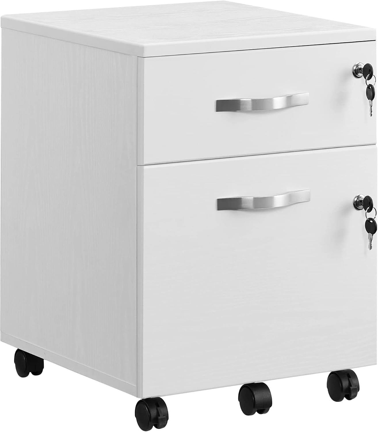 Detalle de VASAGLE Rollcontainer abschließbar mit 5 Rollen