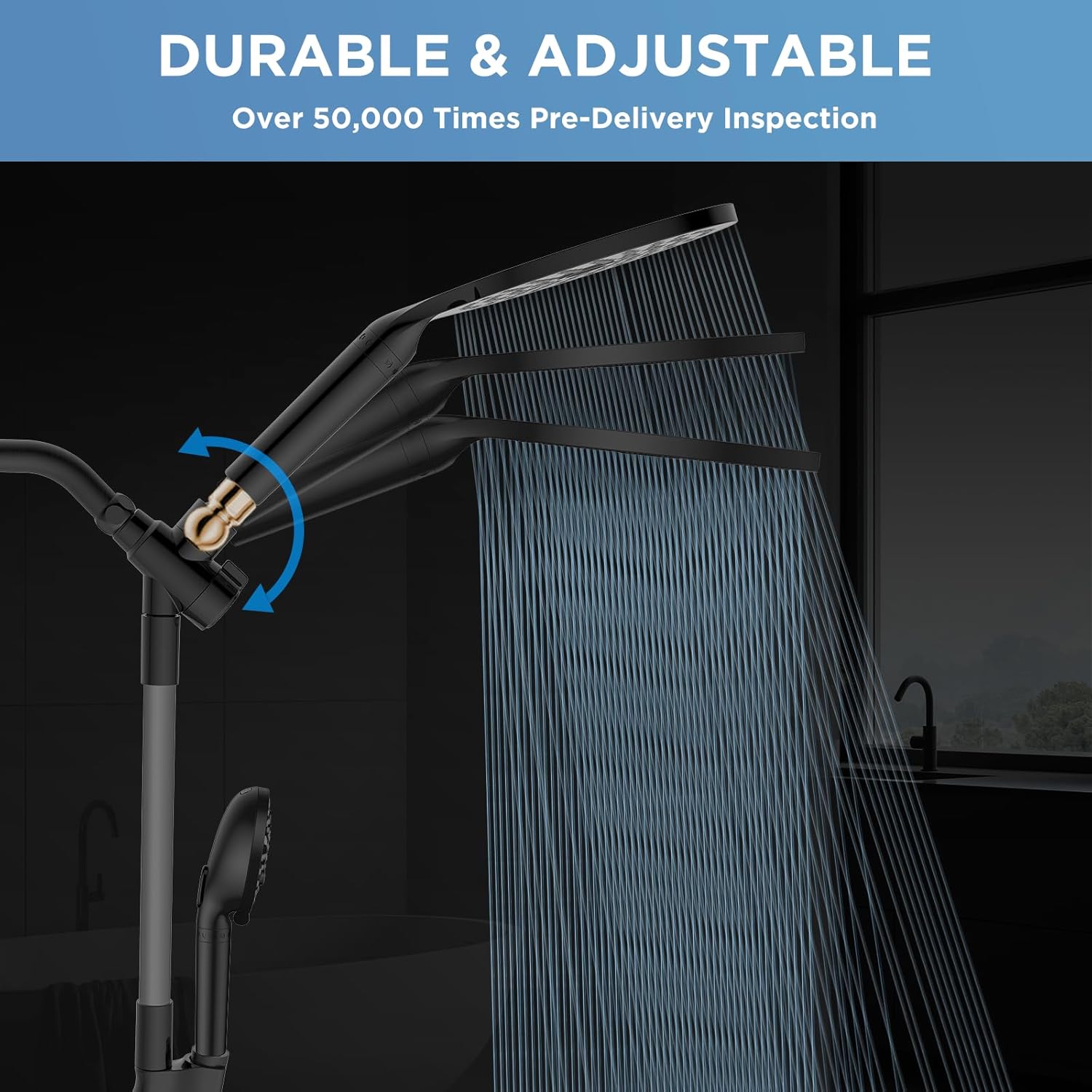Detalle 2 de MakeFit Dual Filtered Rain Shower Head with Hard Water Filter