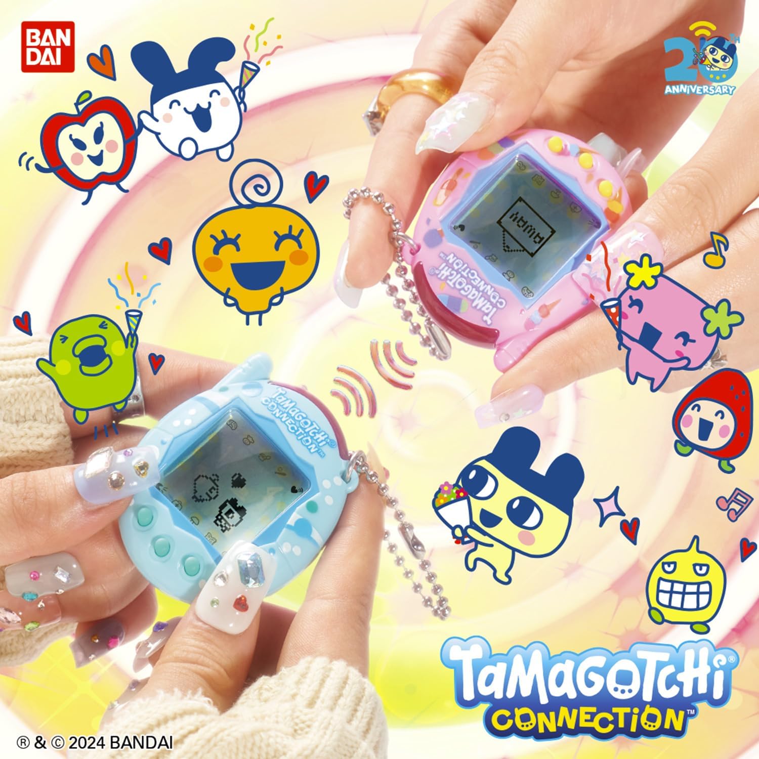 Detalle 2 de Bandai Tamagotchi Connection Neon Planet – Animal Virtuel Interactif avec IR et Grand Écran