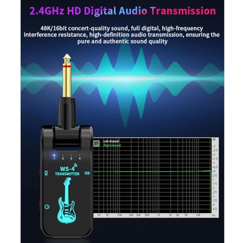 Thumbnail 6 de Système de Guitare Sans Fil Tiandirenhe 2,4 GHz – 8 canaux, rechargeable, audio en temps réel