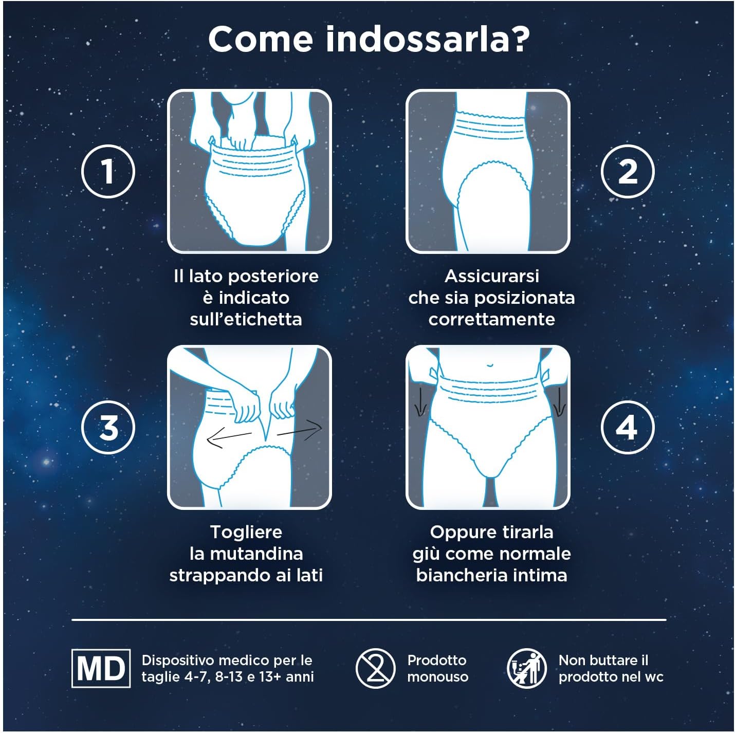 Thumbnail 5 de Huggies DryNites Mutandine Assorbenti per la Notte XL 48-60 kg – 27 pezzi