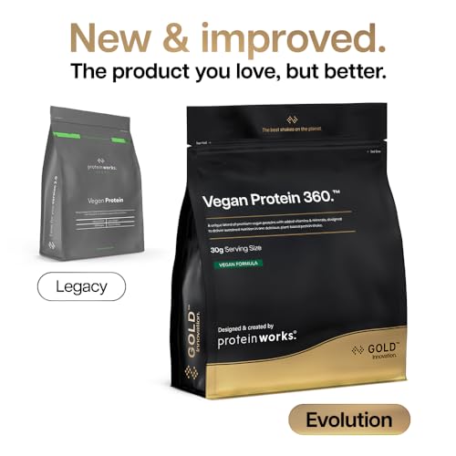 Detalle de Protein Works Vegan Protein 360 - GOLD, Chocolate Silk, 1kg