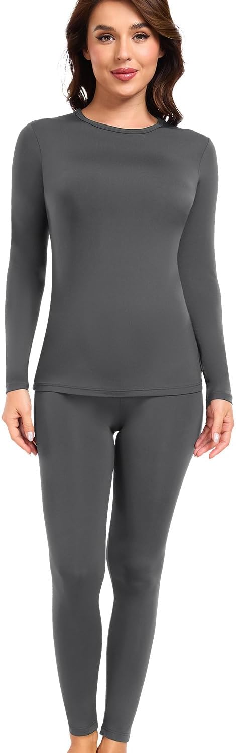 Thumbnail 2 de wirarpa Women's Thermal Underwear Set fleece-lined base layer for winter