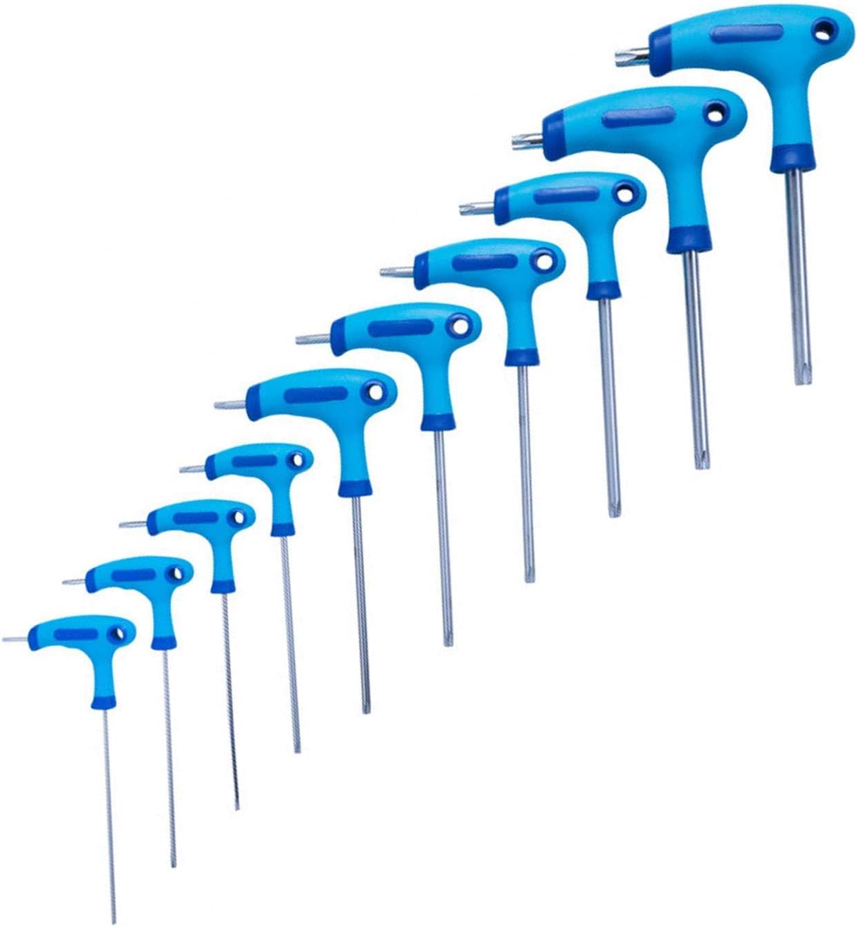 Detalle de Blue Spot Tools 12184 10 Piece T Handle Torx Key Set (T9-T50)