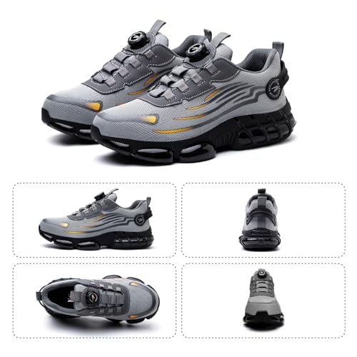 Thumbnail 5 de Gugifcto Chaussures de Sécurité - 42 EU, Basket Respirante et Lourde Embout Acier Grey