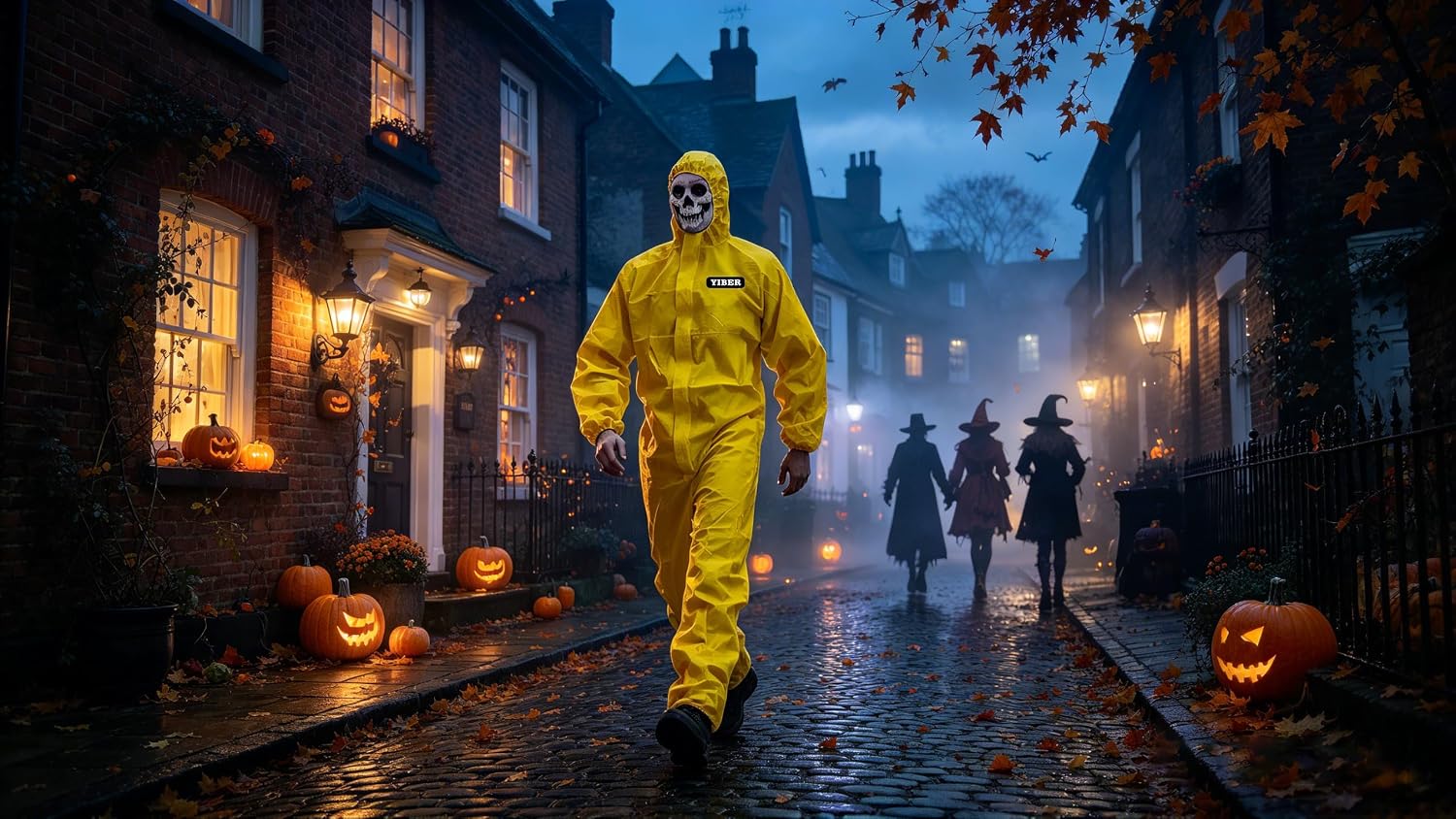 Thumbnail 6 de YIBER Disposable Yellow Coveralls, X-Large, Zipper Front, Long Sleeves