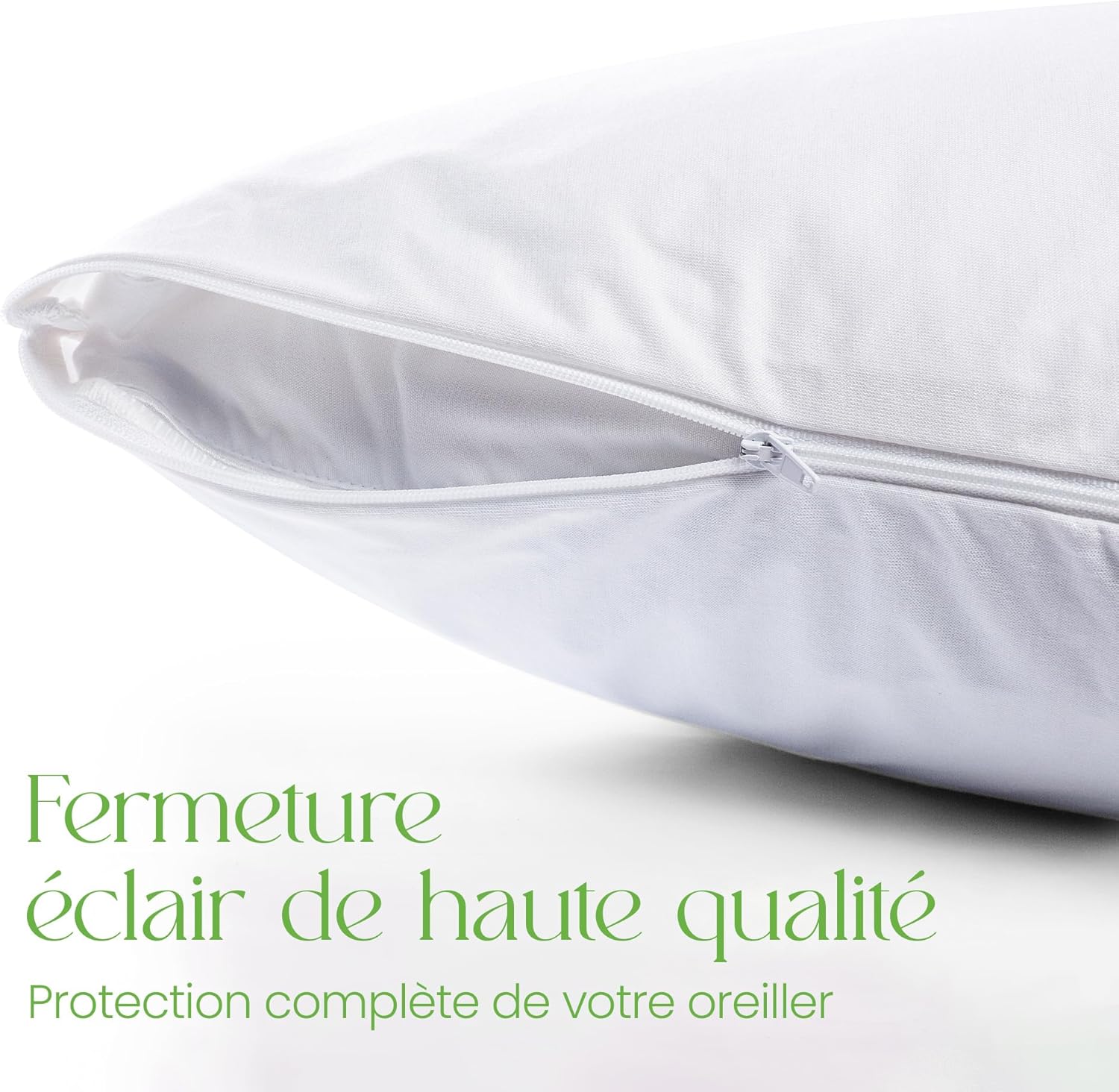 Thumbnail 5 de Comfier Sleep Lot de 2 Protège-Oreiller 50x70 en Bambou – Imperméable, 3 Couches, Zip et Hypoallergénique