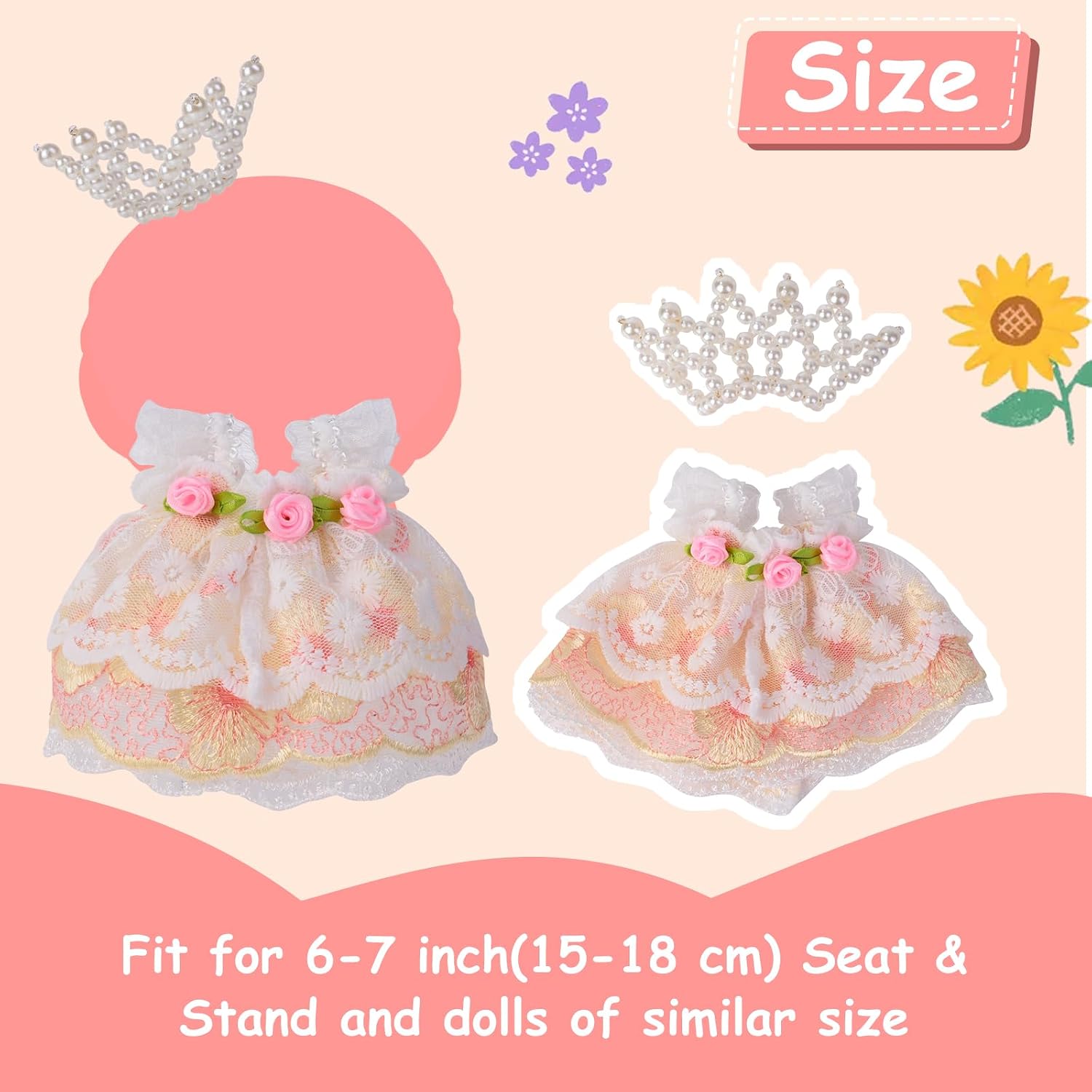 Detalle 2 de Doll Outfit Set for 17 cm Dolls