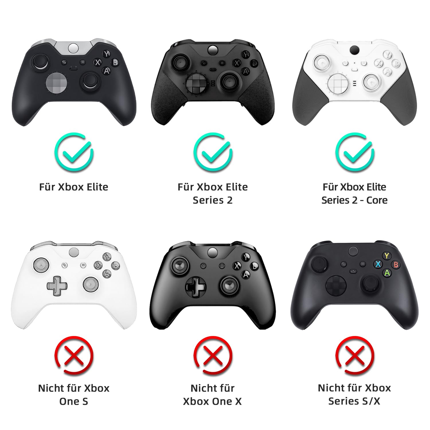 Thumbnail 6 de Mcbazel 4 Stück Metall Trigger Paddles für Xbox Elite/Elite Series 2 Controller