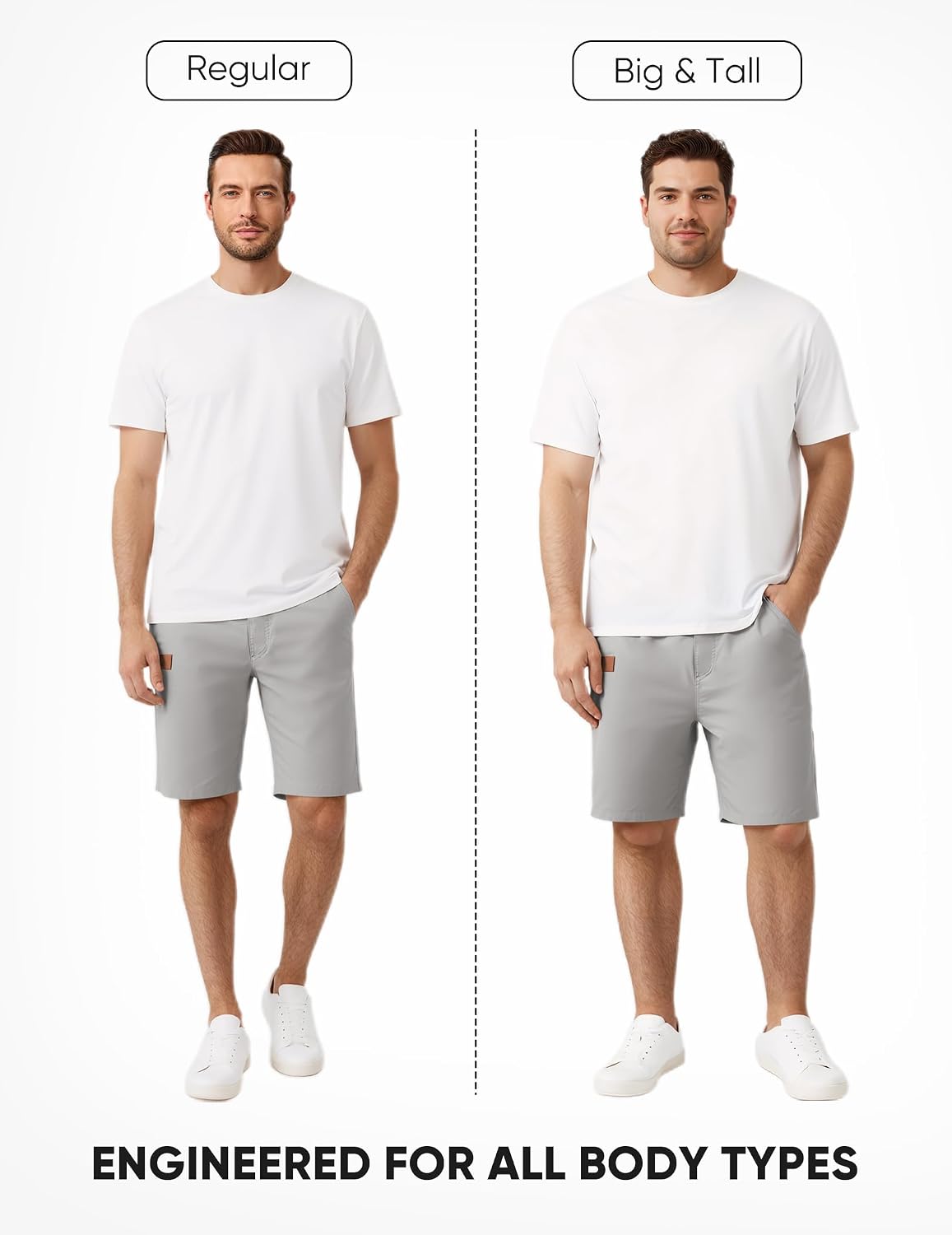 Thumbnail 4 de JMIERR Mens Casual Shorts - Cotton Drawstring Twill Golf Shorts