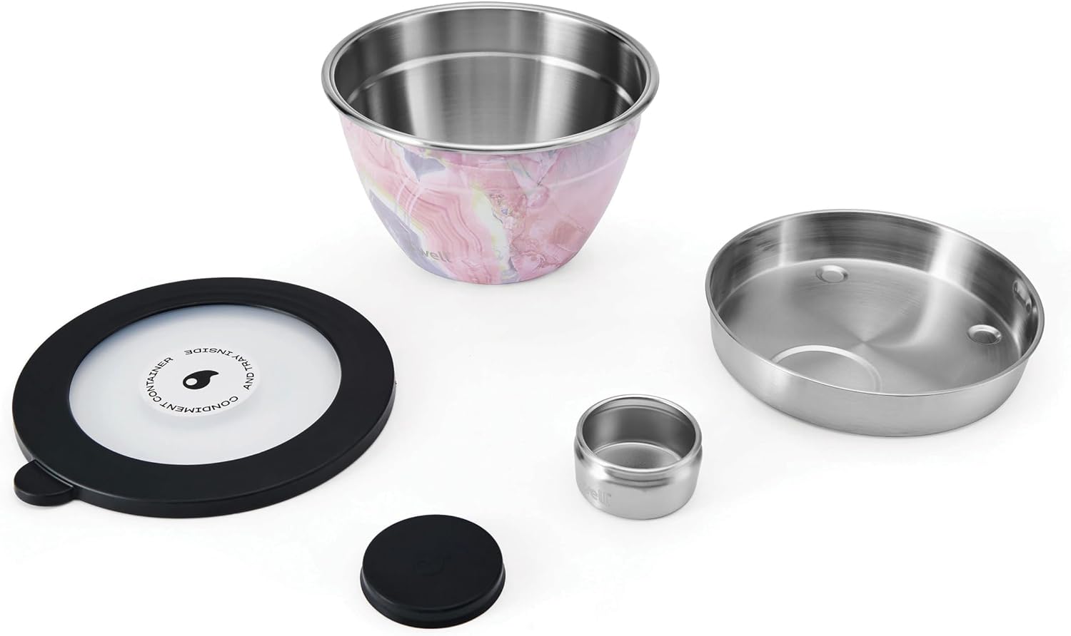 Thumbnail 6 de S'well Geode Rose Salad Bowl Kit, 1.9L Stainless Steel Lunch Box