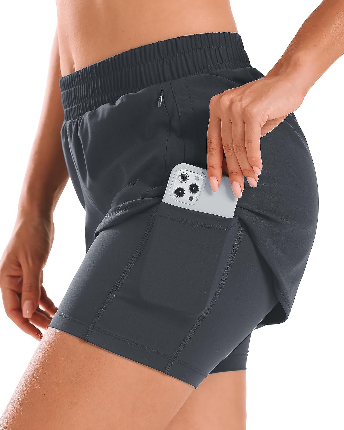 Detalle 2 de Stelle Women's Running Shorts with Zip Pockets
