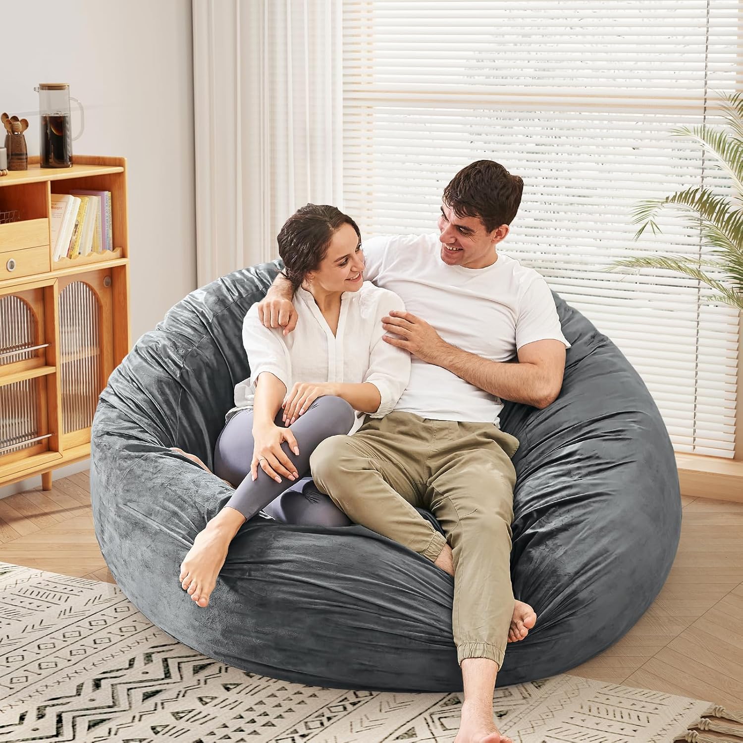 Thumbnail 5 de ILPEOD Bean Bag Chair 100% Convertible Bed