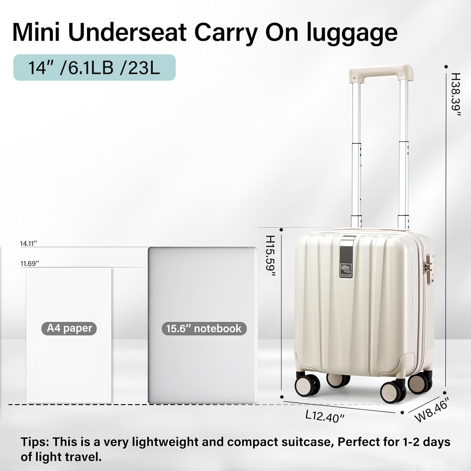 Detalle de Hanke 14 inch cabin suitcase, 23L