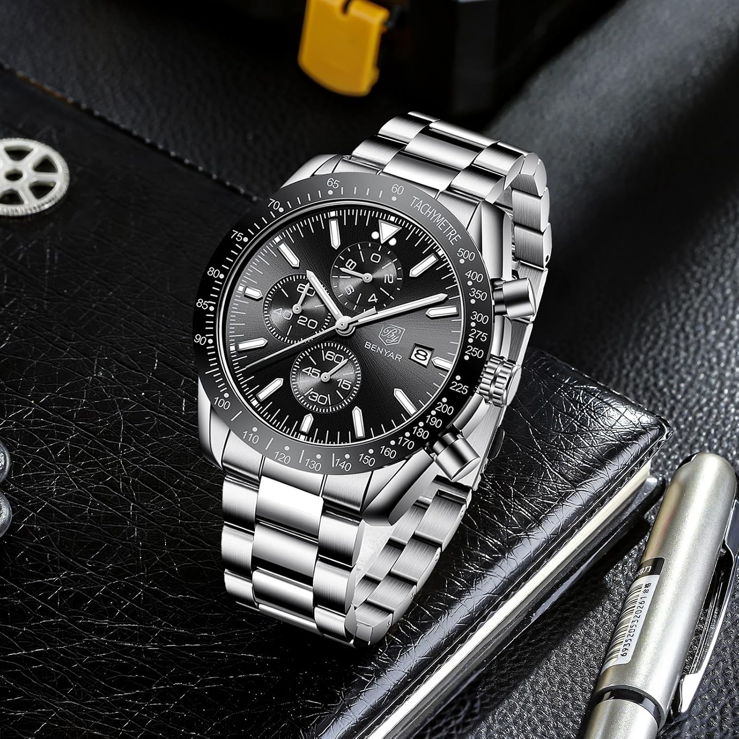 Detalle 2 de BENYAR Herren-Chronograph 45 mm Analog Quarz