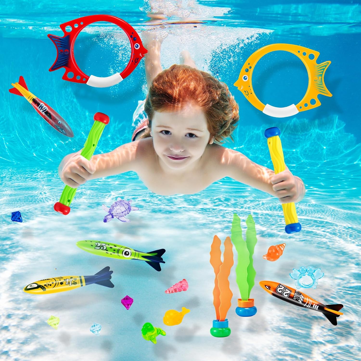 Detalle 2 de Mactoou Dive Sticks 24pcs pool toys đâ
