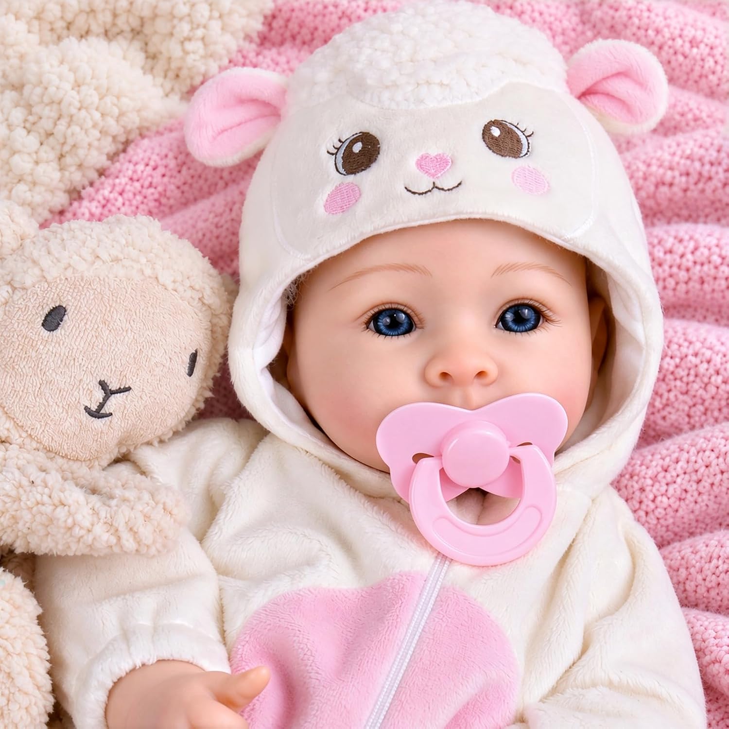 Thumbnail 1 de Aori Baby Doll Realistic 17-Inch with Feeding Kit: Safe, Poseable Realism for Kids, Parents, and Collectors
