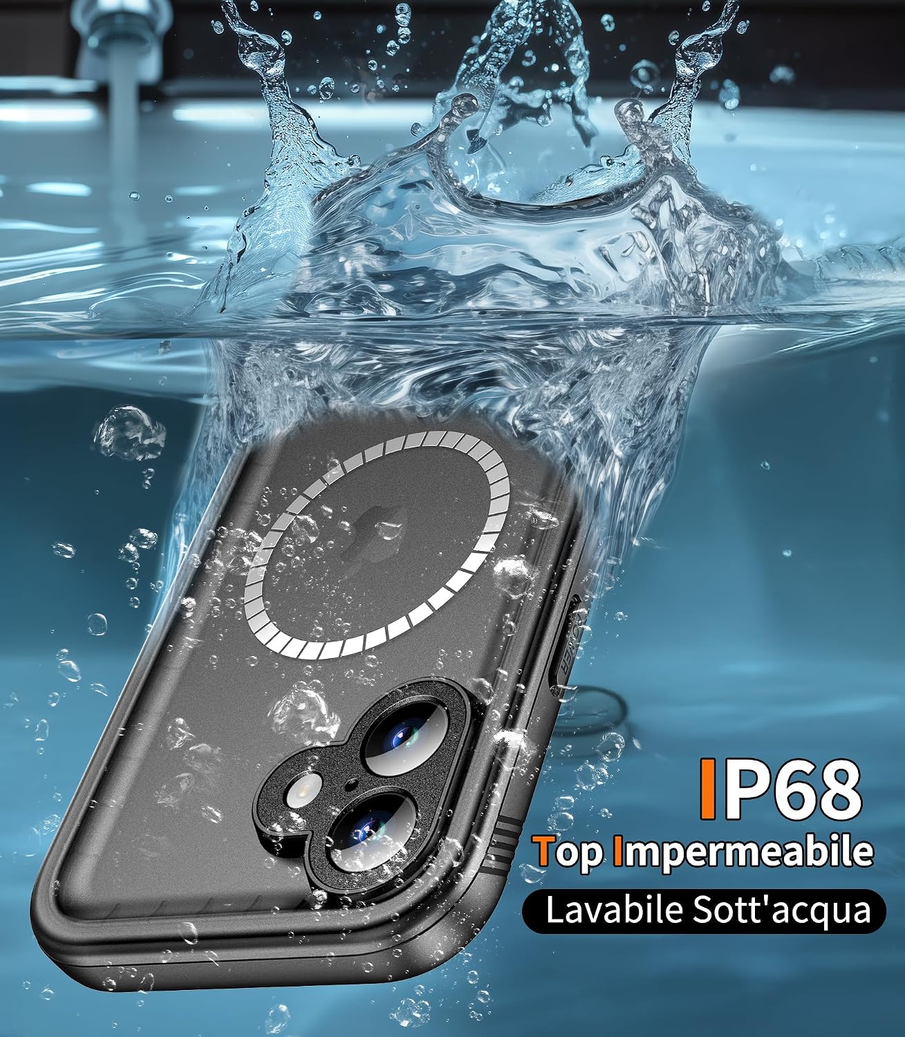 Thumbnail 3 de Cozycase Cover TOP Antiurto IP68 per iPhone 16 — protezione rugged, impermeabile e subacquea