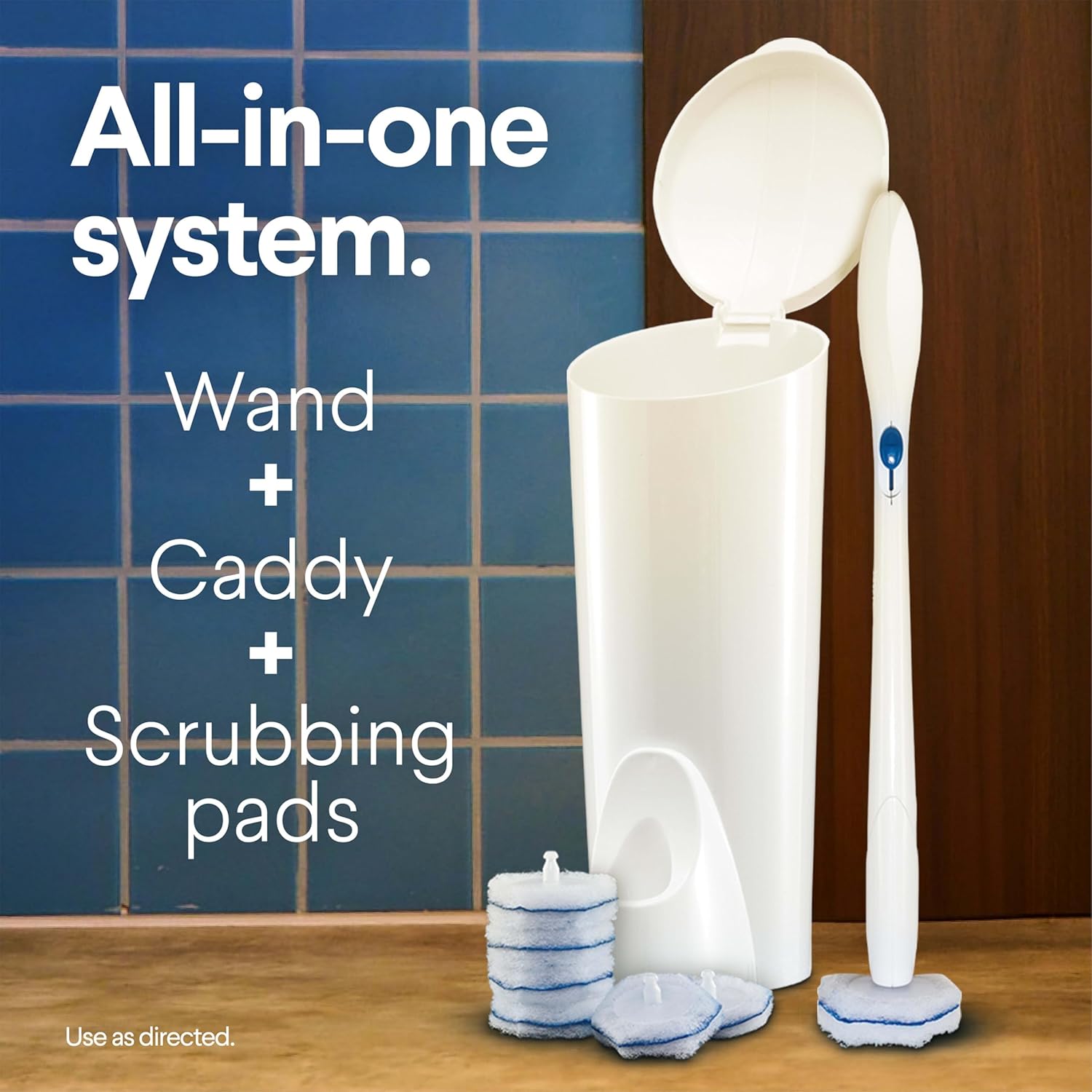 Thumbnail 2 de Clorox 03191CT Toilet Wand Disposable Cleaning Kit: Handle, Caddy & Refills (Case of 6)