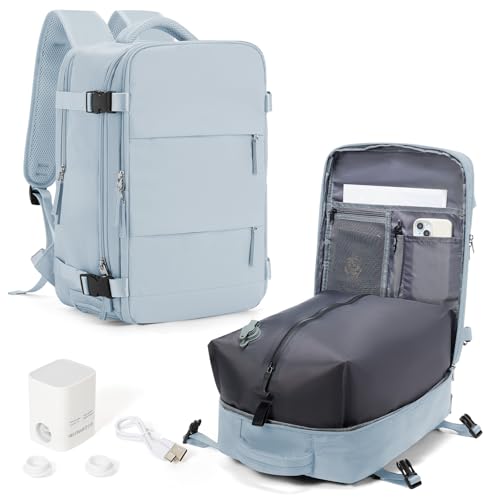 Detalle de HPLQQ Sac à dos de voyage sous vide 40 x 30 x 20 cm, 24 L avec pompe