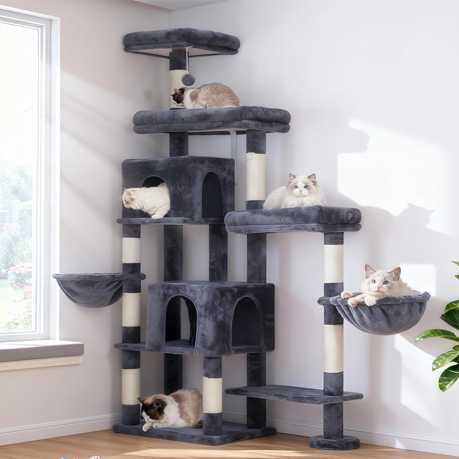 Thumbnail 4 de Hey-brother XXL Kratzbaum 180 cm für große Katzen 🐱