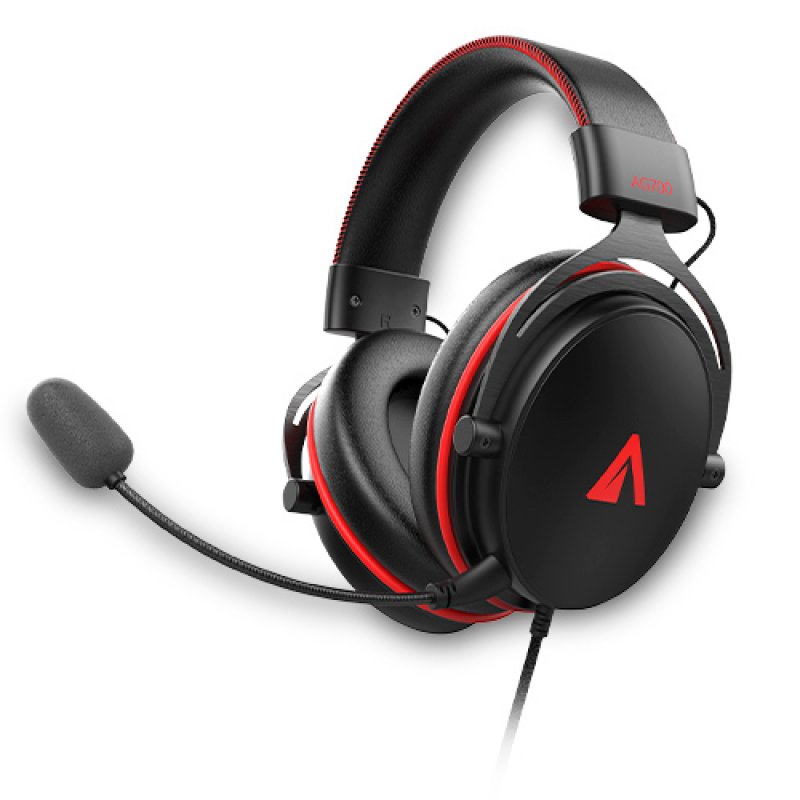Detalle de Abysm Gaming AG700 Pro 7.1 Auriculares Gaming Negro/Rojo