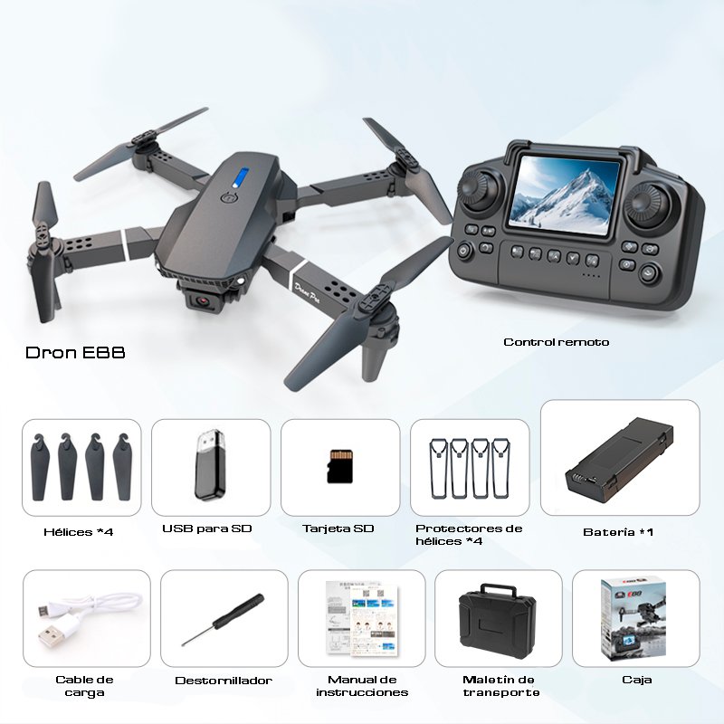 Thumbnail 3 de voltrock E88 Pro dron con cámara 480P