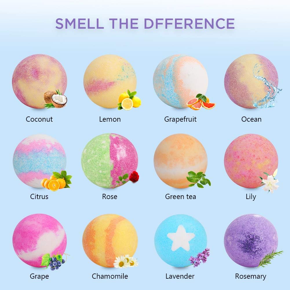Detalle 2 de efloral 12pcs Bath Bombs Gift Set 4.2oz Bath Bombs