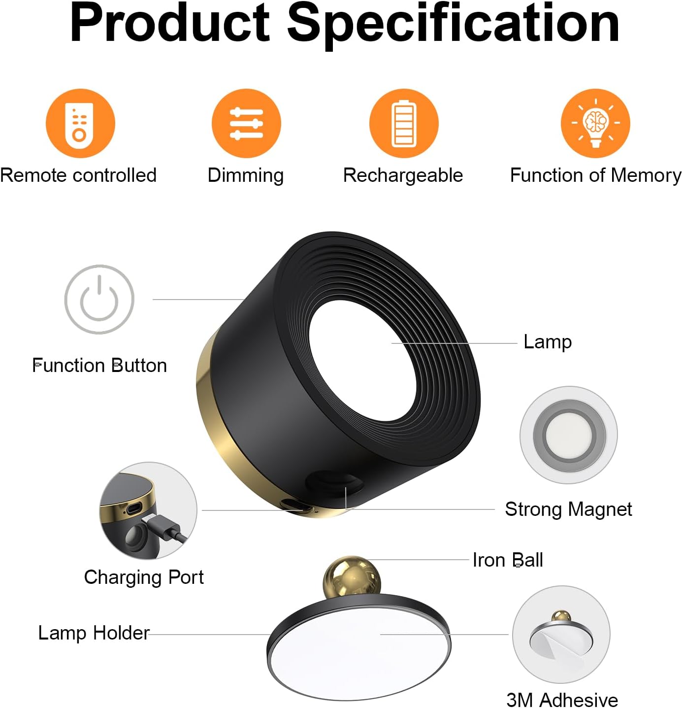 Thumbnail 6 de Speclux Battery Operated Wall Light 3500mAh