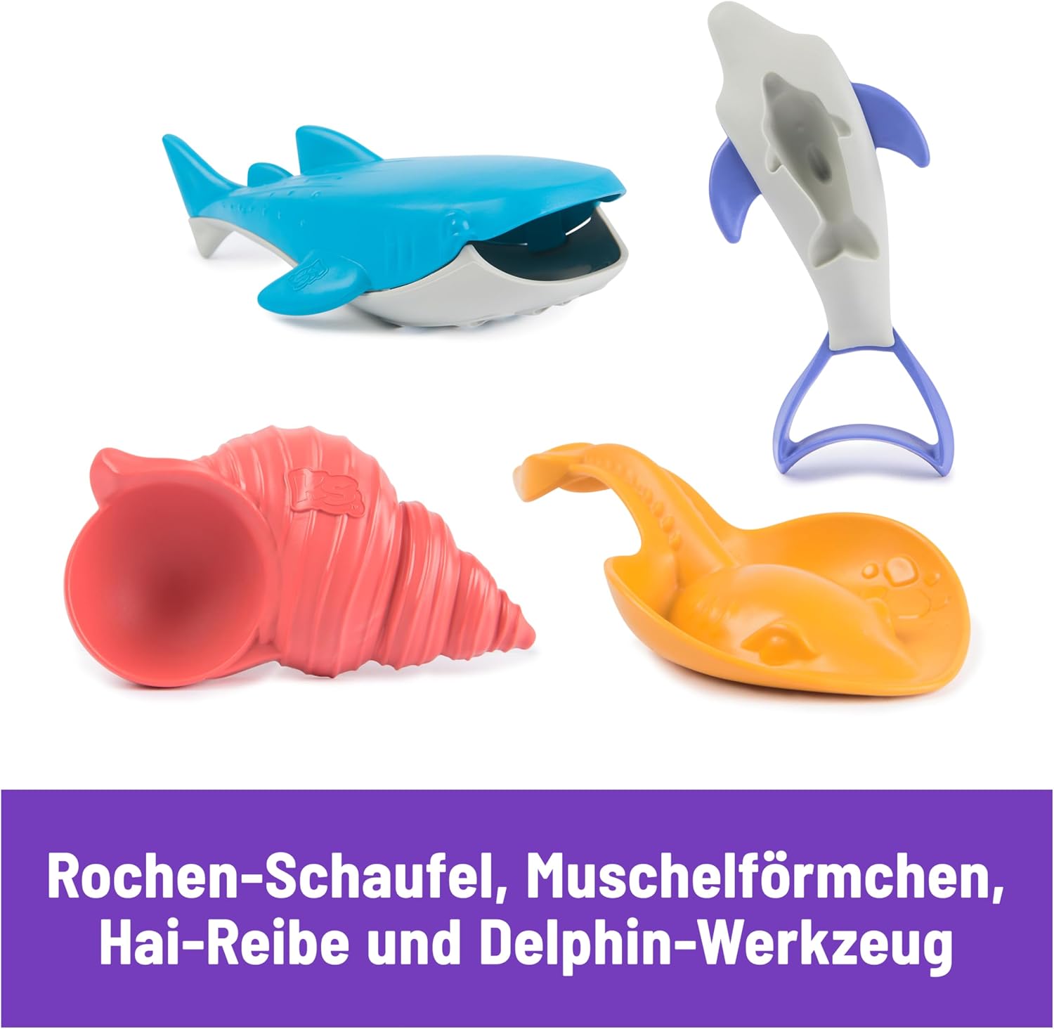 Detalle de Kinetic Sand Project Planet Ozean Spielset (680 g magischer Sand) mit 4 Meerestier-Werkzeugen – für Kinder ab 3 Jahren