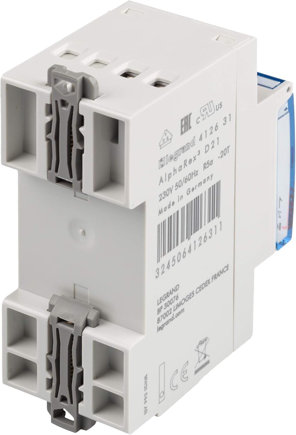 Thumbnail 6 de Legrand Minuterie hebdomadaire numérique 1 canal Alpharex D21 412631 (230 V) pour programmer l’éclairage