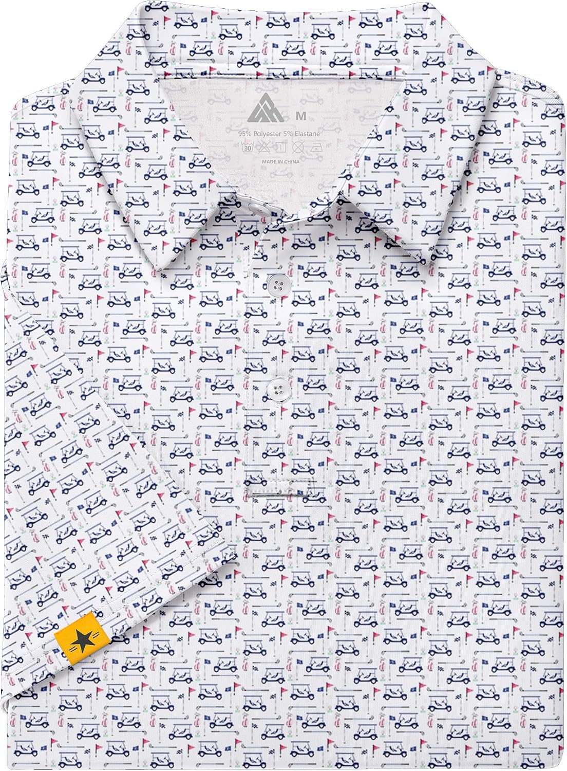 Detalle 2 de ZITY Men's Golf Polo Shirt Polyester-Spandex