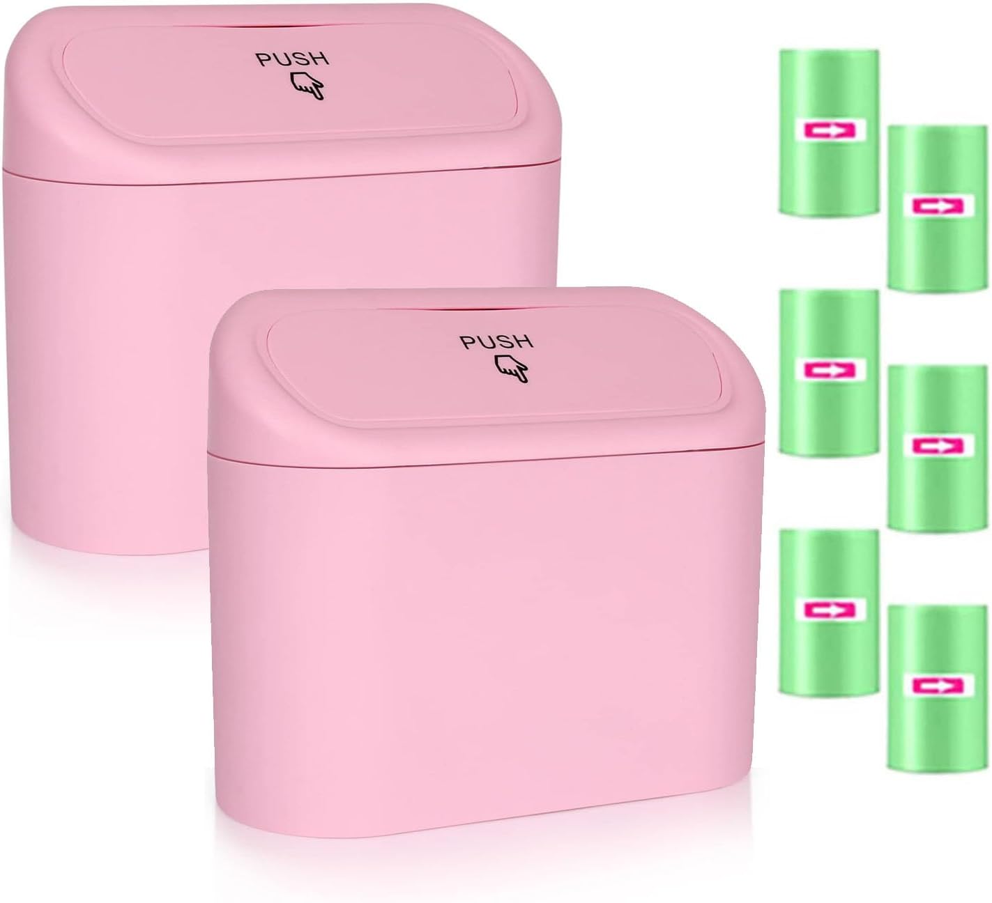 Thumbnail 6 de Einesin 2Pcs Car Trash Can with Lid – Compact 1.4L Car Organiser Bin (Includes 120 Bags)