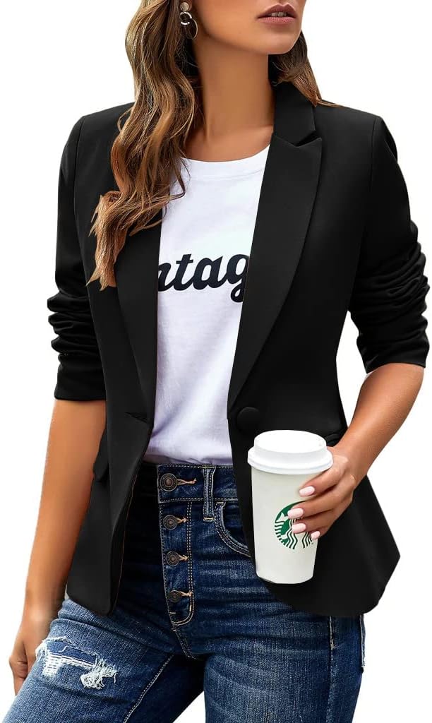 Detalle de Womens Casual Blazer Jacket Slim Fit